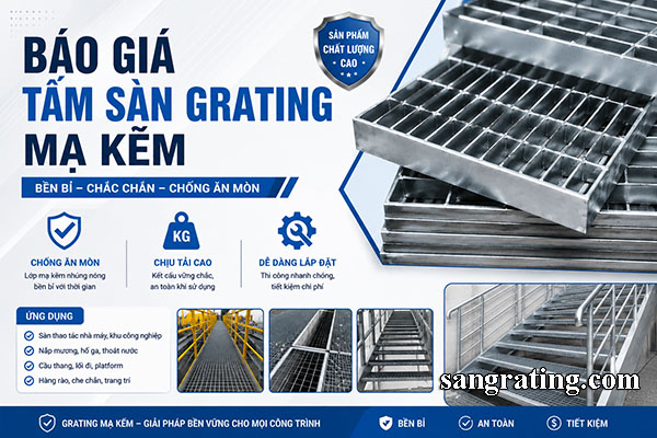 Tấm sàn grating mạ kẽm