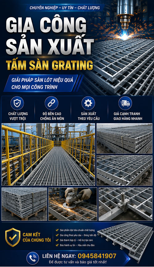 Tấm sàn grating mạ kẽm